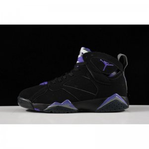2020 Air Jordan 7 "Ray Allen" Black/Fierce Purple-Dark Steel Gre