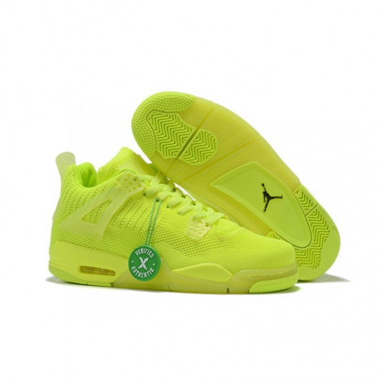 2019 New Air Jordan 4 Flyknit "Volt" AQ3559-700 - Click Image to Close