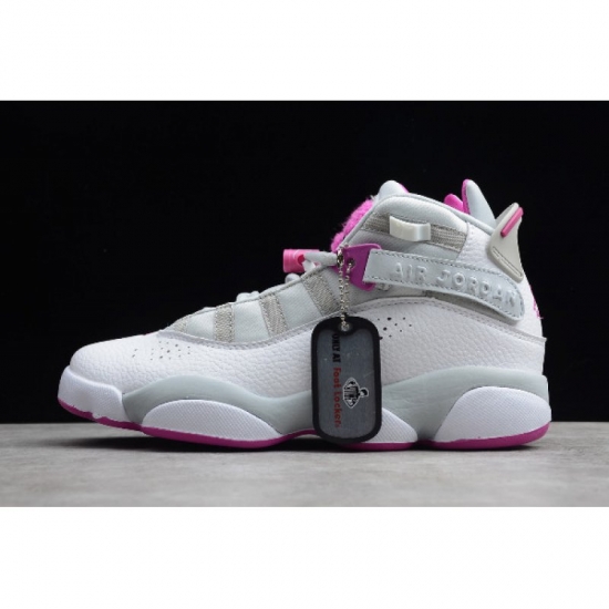 2019 Air Jordan 6 Rings GG Pure Platinum/Fuchsia Blast 323399-01 - Click Image to Close