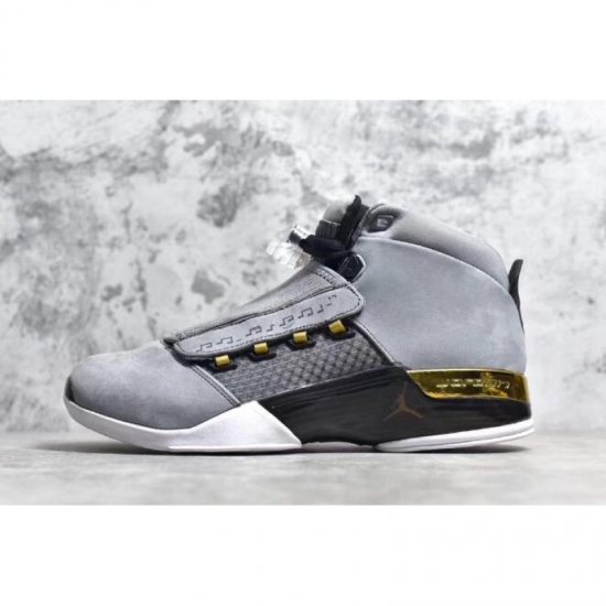 Air Jordan 17 "Trophy Room" Cool Grey/Metallic Gold-Black AH7963 - Click Image to Close