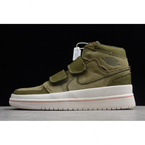 Air Jordan 1 High Double Strap "Olive Canvas" AQ7924-305 - Click Image to Close