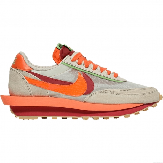 Nike LD Waffle sacai CLOT Kiss of Death Net Orange Blaze - Click Image to Close