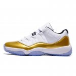 Air Jordan 11 Low "Closing Ceremony" White/Metallic Gold Coin-Bl
