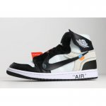 Off-White x Nike Air Jordan 1 Black/White AA3834-102 Free Shippi
