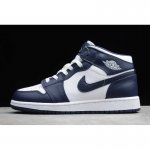 2019 Air Jordan 1 Mid "Obsidian" White/Obsidian-Metallic Gold 55