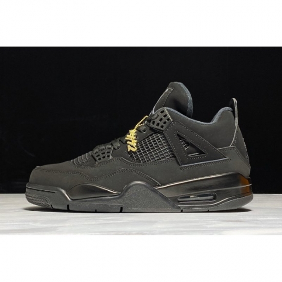 2020 Air Jordan 4 Retro "Black Cat" Black/Black-Light Graphite C - Click Image to Close