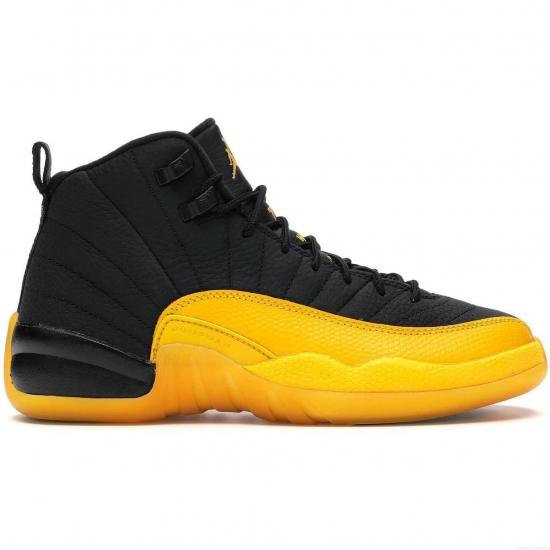 Jordan 12 Retro Black University Gold (GS) - Click Image to Close